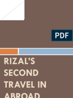 Rizals Second Travel in Abroad