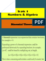 Numbers & Algebra: Topic 1