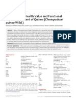 Innovations in Health Value and Functional Food Development of Quinoa (Chenopodium