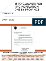 Multipliers To Compute For Age-Specific Population Projections by Province Region 6