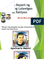 AP Aralin 7,1 Mga Bayani NG Sariling Lalawigan at Rehiyon