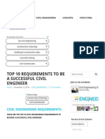 Civil Engineering Requirements - Top 10 Tips To Be A Successful Civil Engineer
