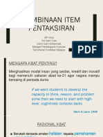 7) Pembinaan Item Pentaksiran