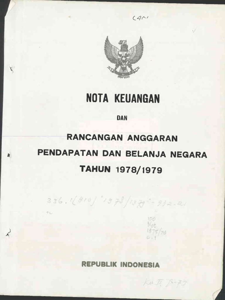 Rancangan APBN 1978/1979 Indonesia | PDF