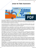Pasos para Organizar Un Taller Automotriz PDF