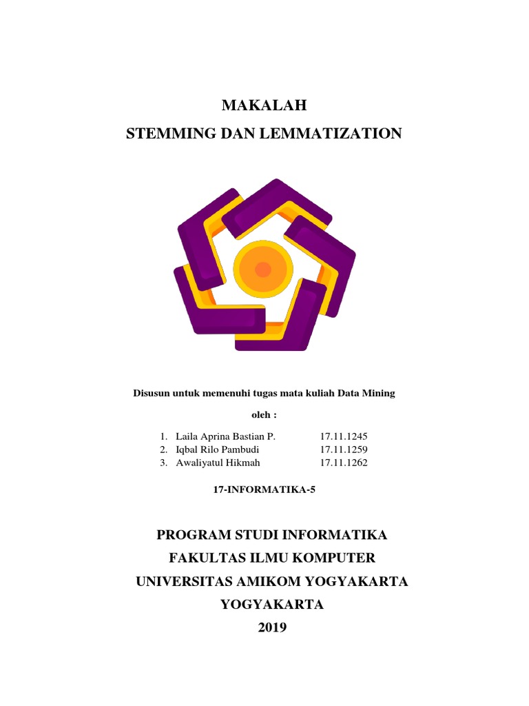 Stemming dan Lemmatization dalam Bahasa Indonesia | PDF | Komputer