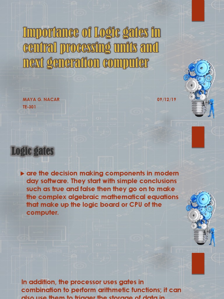 Role of Logic Gates in CPUs | PDF