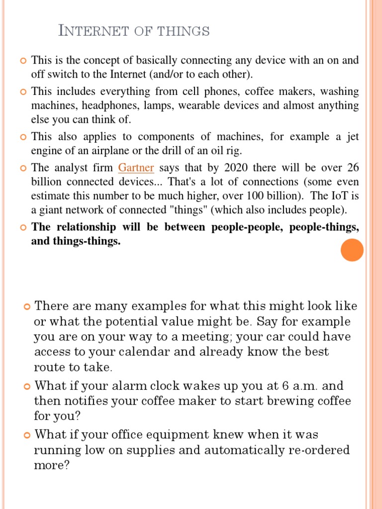 of Things Gartner PDF Of Things