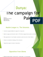 Muslim League vs. Unionists in Pakistan Campaign