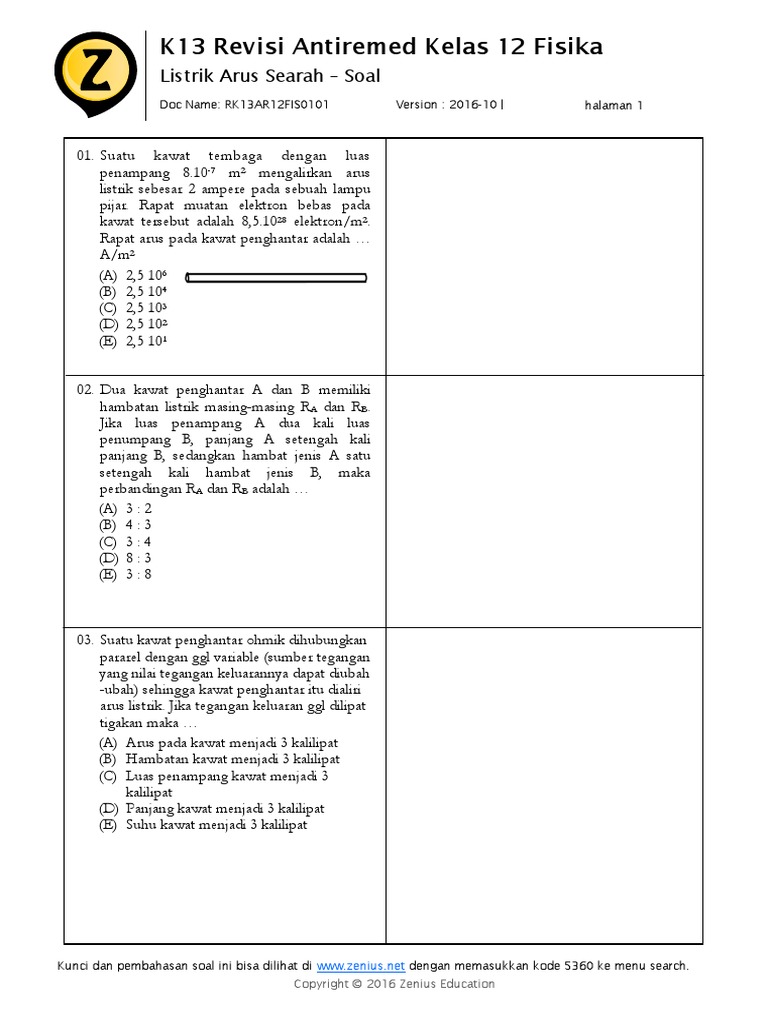 Soal Listrik Searah Pdf