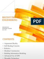 Recent Trends in Civil Engineering: Presented by Ukarande Utkarsh (TE A-70)