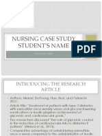 Nursing Case Study Student'S Name: Institution