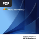 Gdpdu Data Export: Microsoft Dynamics GP