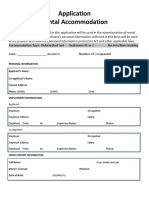 Rent Application Form