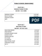 Meerut Public School bus routes and timings