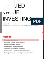 Applied Value Investing Session 1
