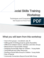 Social Skills Training Workshop: Techniques and Comparison of Materials
