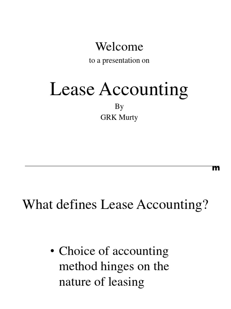 Lease Accounting PDF Depreciation Lease