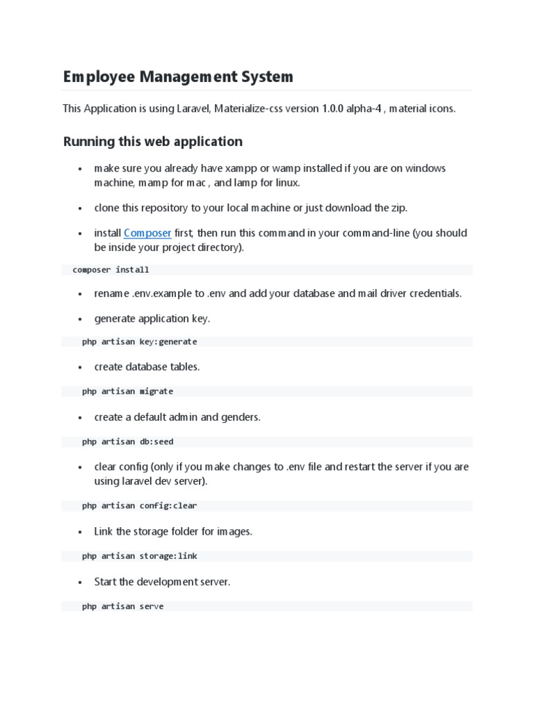 A Simple Employee Management System With Materializecss And.