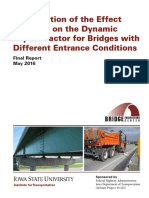 Dynamic Impact Factor for Bridge Entrances w Cvr