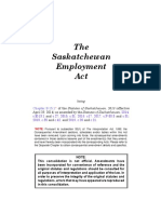 The Saskatchewan Employment Act: Chapter S-15.1
