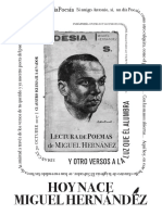 Hoy Nace Miguel Hernández y Otros Versos A La Luz Que Él Alumbra I Edición HNMH 2017 PDF