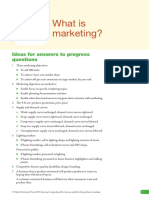 What Is Marketing?: Ideas For Answers To Progress Questions
