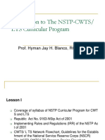 Orientation To The NSTP-CWTS/ Lts Curricular Program: Prof. Hyman Jay H. Blanco, Rcrim, MSCJ, JD