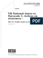 UK National Annex To Eurocode 1: Actions On Structures - : Part 2: Traffic Loads On Bridges
