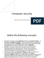 Computer Security: Eduardo Mamblona