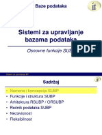 Baze podataka - Osnovne funkcije SUBP