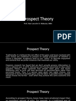 Prospect Theory: Prof. Alan Lancelot D. Makasiar, MBA