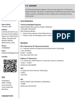 Pallavi S. Kadam: Work Experience Trainee Embedded Engineer