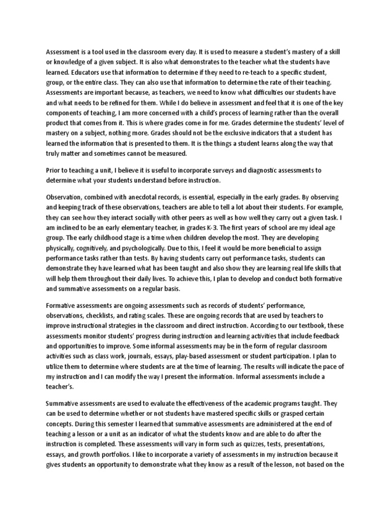 Effective Classroom Assessment Strategies | PDF | Educational ...