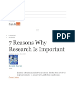 Why Research Is Important