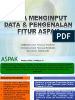 #1 Tata Cara Penginputan Dan Pengenalan Fitur Aspak 2019