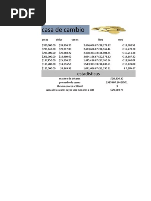 Examen Excel Pdf Yen Japones Euro
