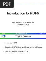 Introduction To HDF5: HDF & HDF-EOS Workshop XII October 15, 2008