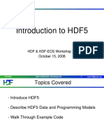 Introduction To HDF5: HDF & HDF-EOS Workshop XII October 15, 2008