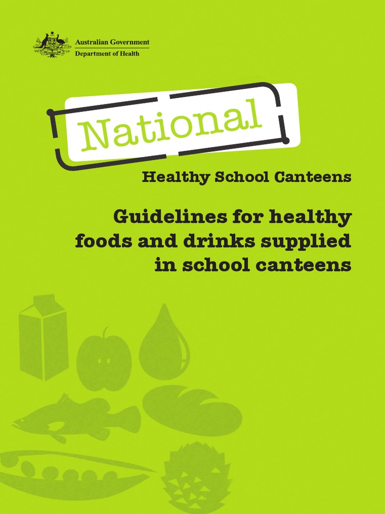 Canteen Guidelines PDF Healthy Diet Foods