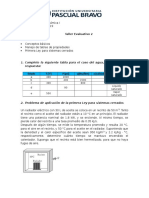 Taller Evaluativo 2 - Termodinamica - 02 de 2019