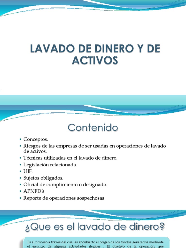 Prevención del Lavado de Dinero y Activos | PDF | Lavado de dinero | Dinero