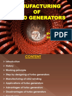 Manufacturing OF Turbo Generators: BY: Shruhti Patnam
