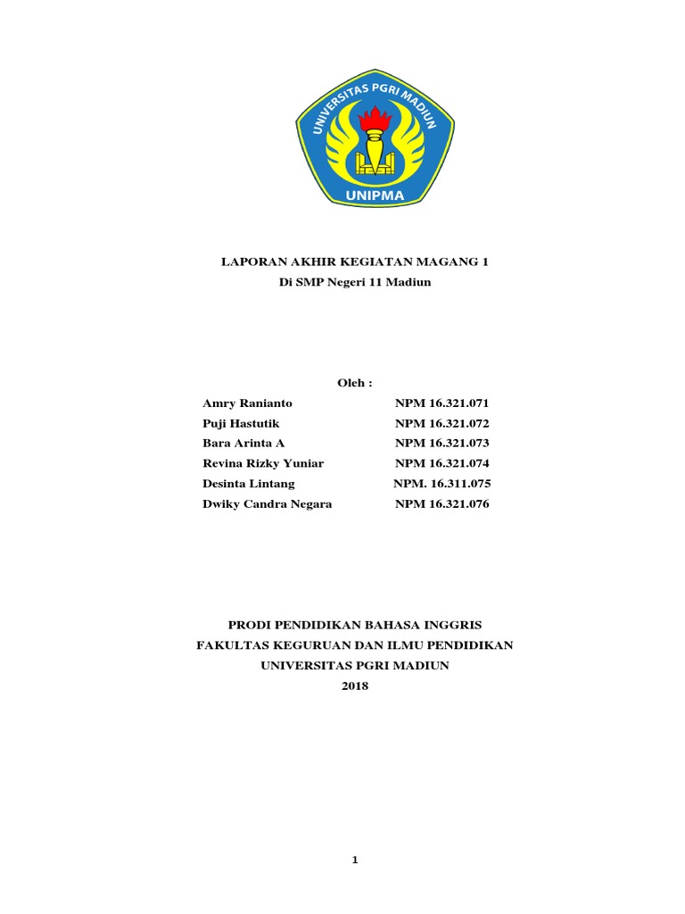 Laporan Magang 1 1