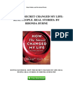 How The Secret Changed My Life Real People Real Stories by Rhonda Byrne PDF