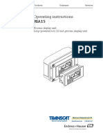 Operating Instructions RIA15: Process Display Unit Loop-Powered 4 To 20 Ma Process Display Unit