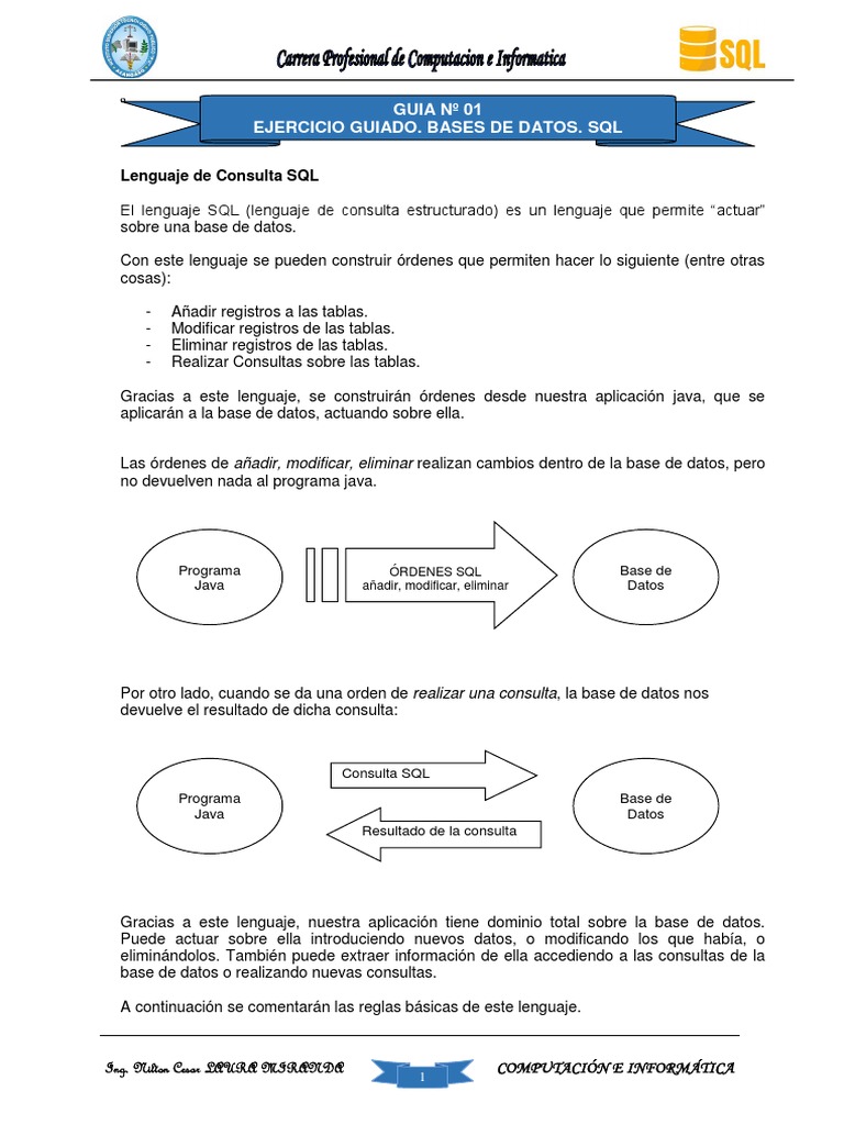 Bases de Datos SQL I PDF | PDF | SQL | Bases de datos