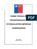 Norma Técnica de Transferencias de Potencia Entre Empresas Generadoras