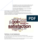 Factors and Components of Job Satisfaction