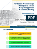 Materi Pembekalan Praktik Kerja MSPM 2019